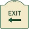 Signmission Exit With Left Arrow 2 Heavy-Gauge Aluminum Architectural Sign, 18" H, 18" L, TG-1818-24049 A-DES-TG-1818-24049 - alternate 1